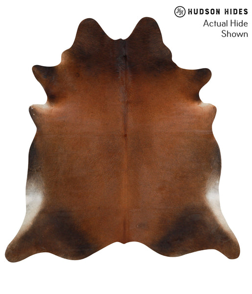 Brown with Red Cowhide Rug #40731