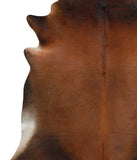 Brown with Red Cowhide Rug #40731