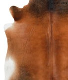 Brown with Red Cowhide Rug #40744