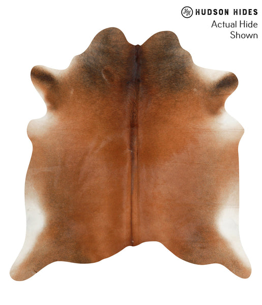 Brown with Red Cowhide Rug #40754