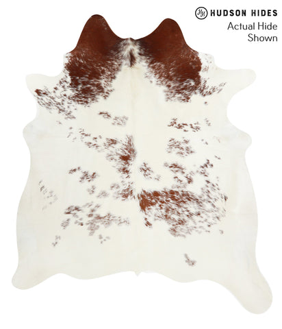 Brown and White Cowhide Rug #40865