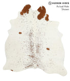 Brown and White Cowhide Rug #40871