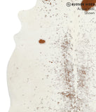 Brown and White Cowhide Rug #40871