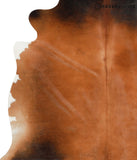 Brown with Red Cowhide Rug #40881
