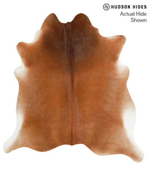 Brown with Red Cowhide Rug #40997