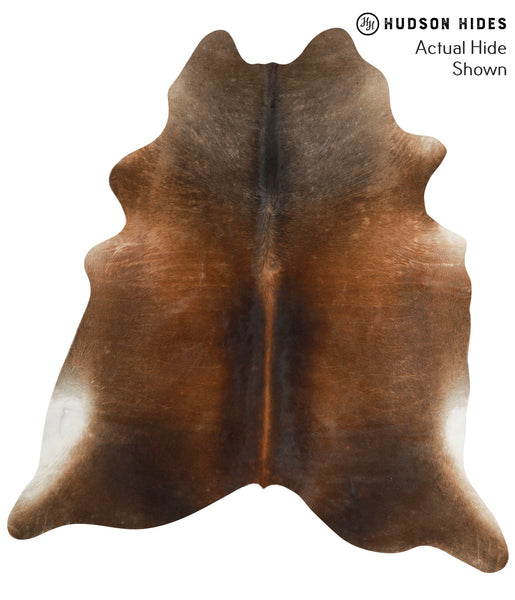 Brown with Red Cowhide Rug #41027