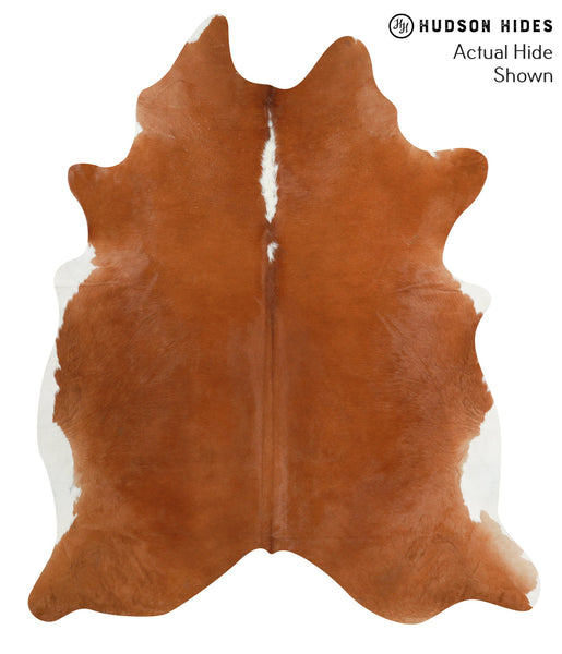 Brown and White Regular Cowhide Rug #41080