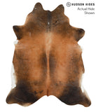Brown with Red Cowhide Rug #41098