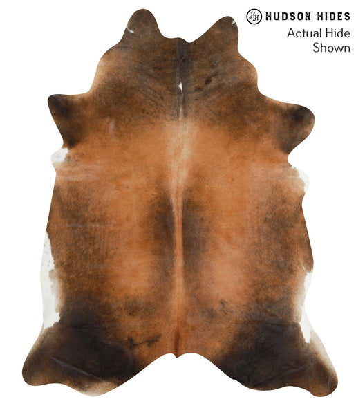 Brown with Red Cowhide Rug #41098
