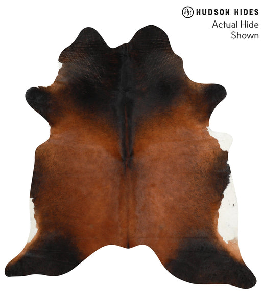Brown with Red Cowhide Rug #41110