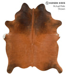 Brown with Red Cowhide Rug #41209