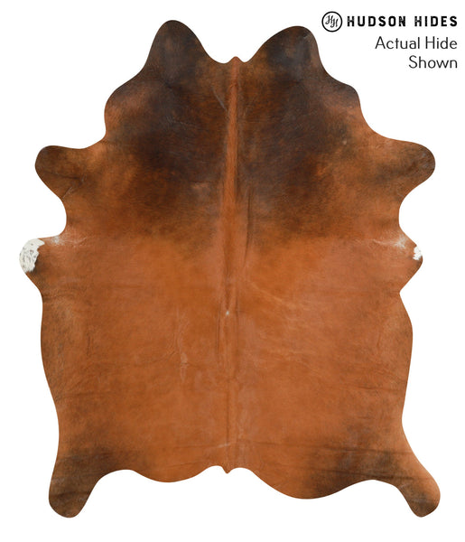 Brown with Red Cowhide Rug #41209