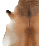 Brown with Red Cowhide Rug #41309