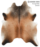 Brown with Red Cowhide Rug #41333