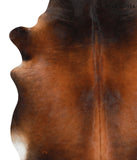 Brown with Red Cowhide Rug #41334
