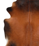 Brown with Red Cowhide Rug #41335