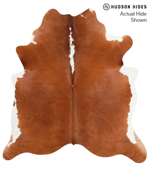Brown and White Regular Cowhide Rug #41362