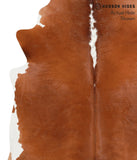 Brown and White Regular Cowhide Rug #41362