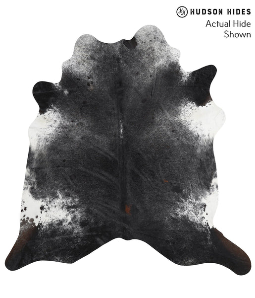 Salt and Pepper Black Cowhide Rug #41644