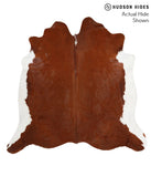 Brown and White Regular Cowhide Rug #41671