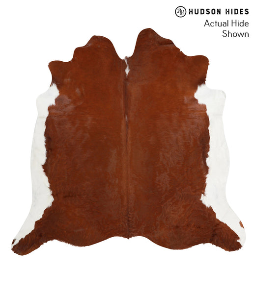 Brown and White Regular Cowhide Rug #41671