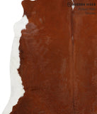 Brown and White Regular Cowhide Rug #41671