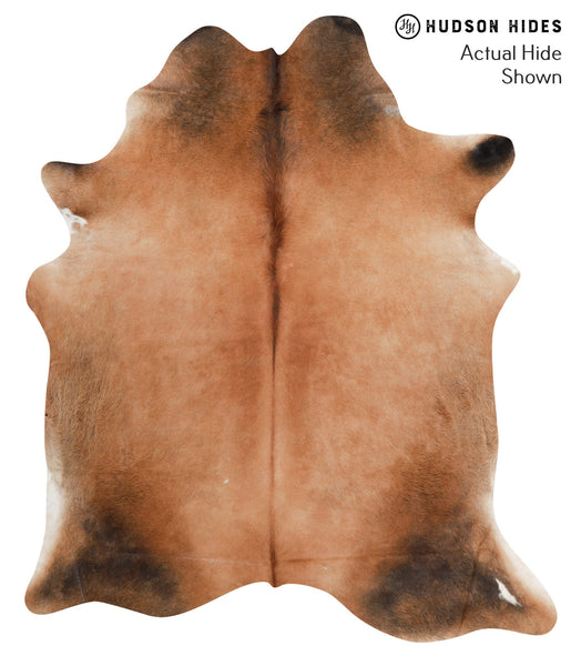 Brown with Red Cowhide Rug #41731