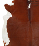 Brown and White Regular Cowhide Rug #41735