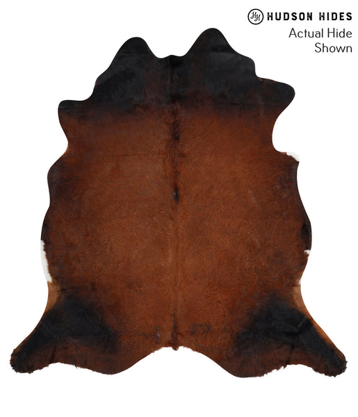 Brown with Red Cowhide Rug #41779