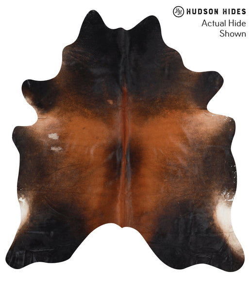 Brown with Red Cowhide Rug #41804