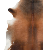 Brown with Red Cowhide Rug #41817