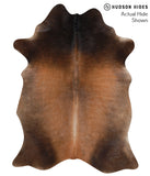 Brown with Red Cowhide Rug #41847