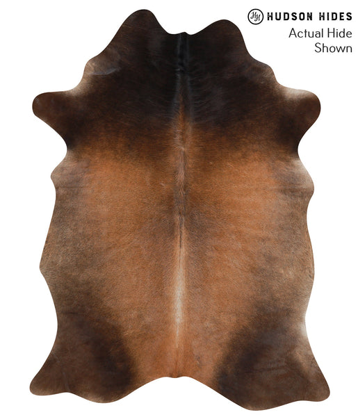 Brown with Red Cowhide Rug #41847