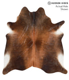 Brown with Red Cowhide Rug #41854