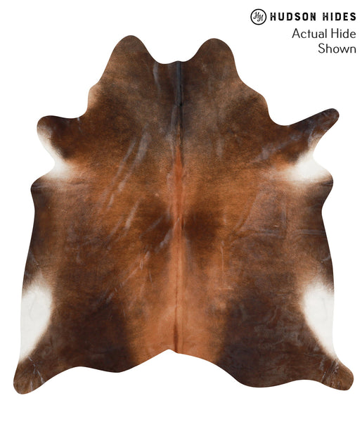 Brown with Red Cowhide Rug #41854