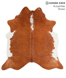 Brown and White Regular Cowhide Rug #41864