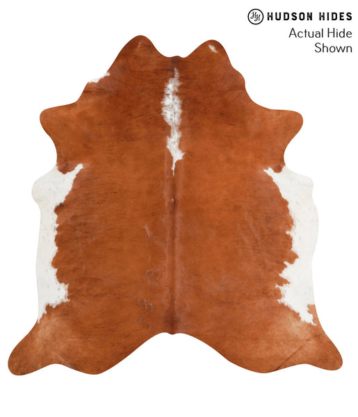 Brown and White Regular Cowhide Rug #41864
