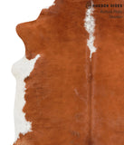 Brown and White Regular Cowhide Rug #41864