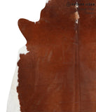 Brown and White Regular Cowhide Rug #41866