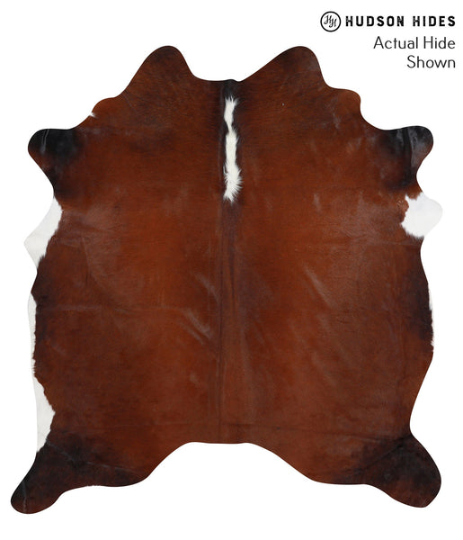 Brown and White Regular Cowhide Rug #41884