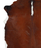 Brown and White Regular Cowhide Rug #41884