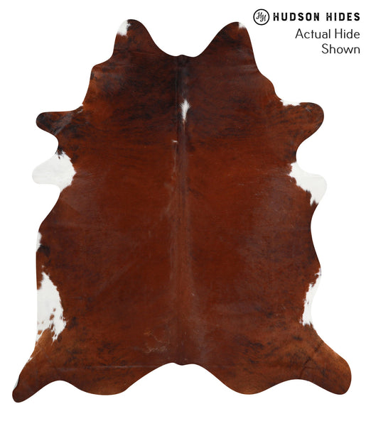 Brown and White Regular Cowhide Rug #41888