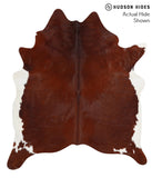 Brown and White Regular Cowhide Rug #41952