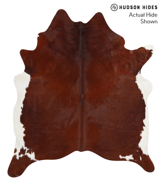 Brown and White Regular Cowhide Rug #41952