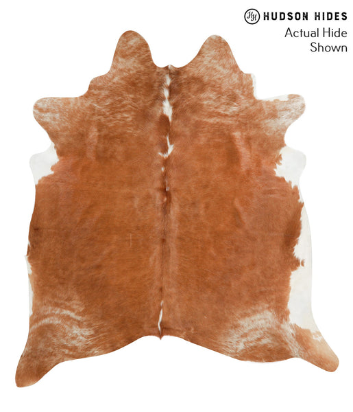 Brown and White Regular Cowhide Rug #42058