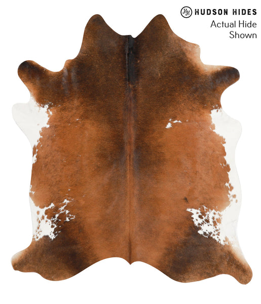 Brown with Red Cowhide Rug #42079