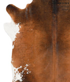 Brown with Red Cowhide Rug #42079