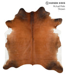 Brown with Red Cowhide Rug #42258