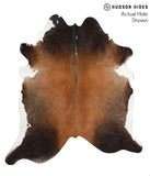 Brown with Red Cowhide Rug #42284