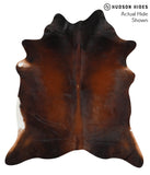 Brown with Red Cowhide Rug #42462
